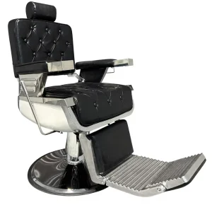 Cross border High end Modern Minimalism Men’s Metal Rotatable Barber Chair with Armrests Commercial Salon