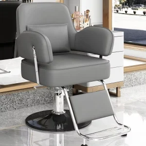 Cross border New Style Leather Barber Chair Rotatable Height Adjustable Features Footrest Upgradeable Perming Coloring Cutting