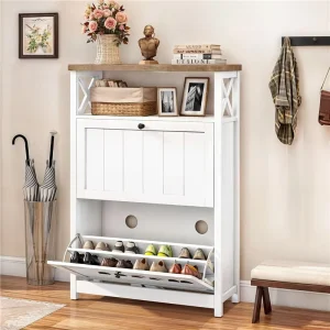 Cross border Pin Frame Flip Bucket Shoe Cabinet Home Entrance Multi layer Narrow Storage Rack