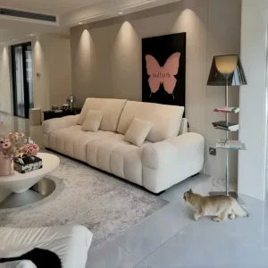 Cube Boucle Fabric Sofa Modern Straight Row Block Sofa Customizable Sectional Sofa Villa Apartment Hotel Living Room Furniture