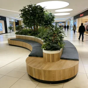 Curved Landscape Greenery Creative Leisure Seats for Shopping Malls Hotel Shopping Centers Exhibition Halls Public Art Seats