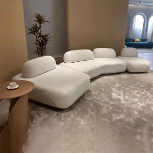 Curved Velvet Modular Sofa Set Curved Combination Modern Simple Living Room Hotel Mall Sofa Set