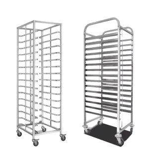Custom 16 32 Tray Stainless Steel Baking Trolley Durable Cooling Rack Electric Powered for Hotel Electric Food Trailer Ruineng