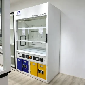 Custom 48 inch Ducted PP Fume Hood Fume Cupboard with Double Lock Steel Cabinet Emergency Stop for Disease Control CDC Lab Center