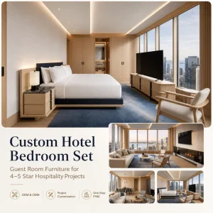 Custom 5 Star Hotel Bedroom Furniture Set Solid Wood Modern Luxury Hospitality FF&E Solution Direct Manufacturer