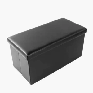 Custom 76*38*38cm PVC Leather Folding 2 Man Use Livingroom Furniture Large Inner Storage Bench Stool Ottoman