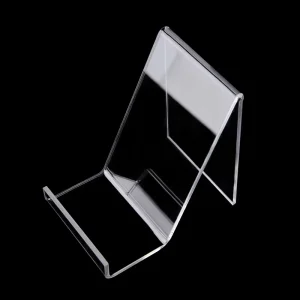 Custom Acrylic PS Book Stand Clear Home Use Acrylic Magazine Newspaper brochure Rack Lucite Book Holder for Display