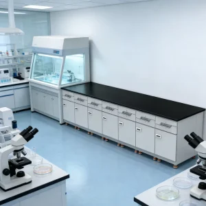 Custom All Steel Hospital & School Use Laboratory Side Bench Multi Material Worktop Options Modular Lab Furniture for OEM Buyers