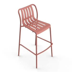 Custom Aluminum Alloy Outdoor Modern High Stools Bar Chair for Bar Bistro Balcony Patio Outdoor Party