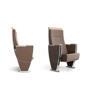 Custom Aluminum Auditorium Chair Writing Tablet for School Conference Living Room Cushioned Fabric Theater Seat