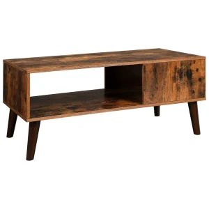 Custom Antique Vintage Industrial Solid Wood Coffee Table Living Room TV Stand Center Console Storage Drawer Legs Detachable
