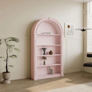 Custom Arch Multi Layer Wood Storage Rack Storage Cabinet Bookshelf Modern Book Stand Bookcase Bookshelf Bookcases