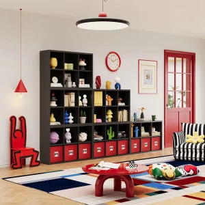 Custom Black Steel Modular Cabinet for Living Room Bedroom TV Stand