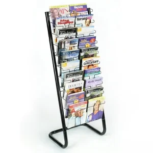 Custom Book Metal Display Magazine Floor Standing Shelf Display Rack