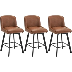 Custom Bucket Seat Bar Stool Black Metal Legs Square Footrest Counter Height OEM ODM 6 Colors Barstool for Home Bar Kitchen