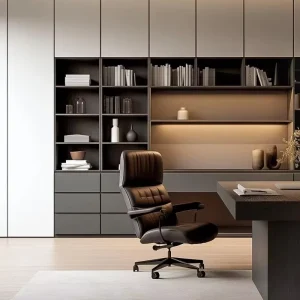 Custom Built in Bookcase Table Panel Modular Bookshelf Desk Whole House Customization Laminated Board Solid Wood Furniture