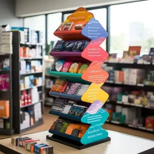 Custom Cardboard Comic Book Store Display Stand Magazine Display Racks Paper Brochure Holders