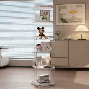 Custom Clear Acrylic Book Storage Rack Display Shelf for Blind Boxes Lego & Action Figures