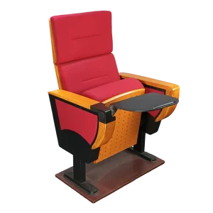 Custom Color Auditorium Seats with Side Panel Fold Writing Tablet School Lecture Hall Chair for Multi function Auditorium