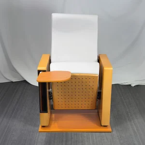Custom Color Fabric Auditorium Chair Fold Writing Tablet University Lecture Hall Conference Seating Manufacturer