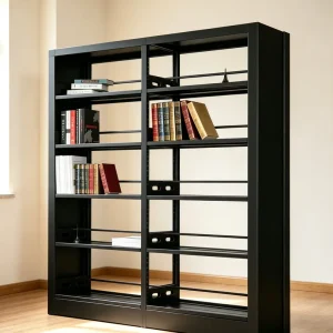 Custom Color Small Steel Modern Bookshelf with Anti Tipping Design for Home Office & Living Room 4 Shelves Durable Metal Storage