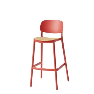 Custom Colorful Modern Plastic Outdoor Counter Height Bar Stools for Kitchen Home Bar Living Room