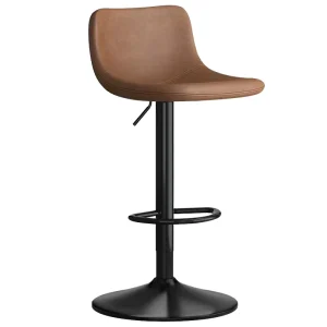 Custom Comfort Upholstery Hydraulic Swivel Adjustable Barstools Leather Gray Adjustable Barstools