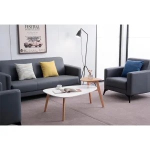 Custom Comfortable Nordic Modern Sofa Set Pu Leather Commercial Use Living Room Lounge Furniture for Warehouse Mall Villa