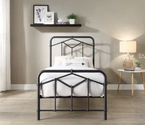 Custom Commercial Grade Heavy Duty Metal Bed Frame for Hotel School Apartment