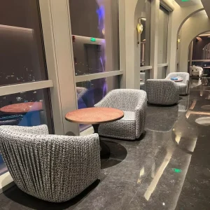 Custom Commercial Restaurant Dining Table and Chair Set Modern Industrial Durable Eco Friendly Wooden Soft Restaurant Furniture