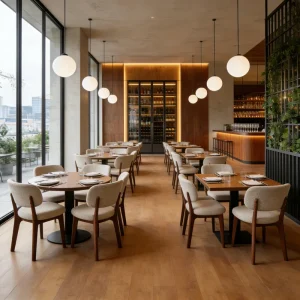 Custom Commercial Restaurant Furniture Solid Ash Wood Dining Table Chair Set High End Hotel Cafe Bar Project Solutions Coffee