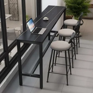 Custom Contemporary Modern Minimalism Solid Wood Iron Home Hotel Use Furniture Dining Wooden Bar Table