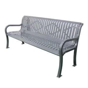 Custom Design Outdoor Furniture Steel Bench Seat Outside Park Metal Seating Bench Public Garden Patio Chair Benches with Back