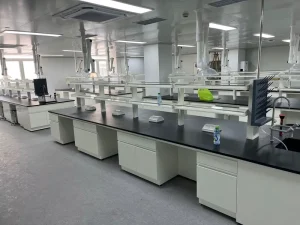 Custom Dimension Electronic Lab Table With Independent Office Storage Area for Crude Oil Test Laboratory