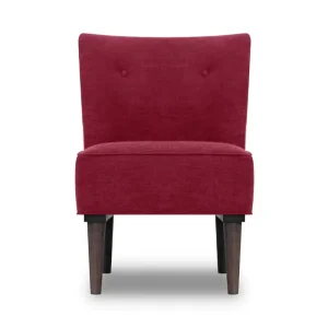 Custom Durable Modern Red Brown Single Person Lounge Chair Upholstered Fabric Solid Wood Hotel Guest Room Chairs