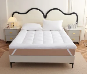Custom Eco Friendly Cotton 3D Thick Soft Mattress Topper Quilted Folding Mat for Five Star Hotels and Home Use All Season