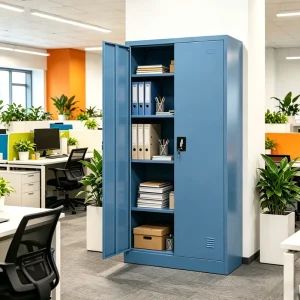Custom Eco-Friendly Metal Filing Cabinet with Adjustable Shelves Secure Key Lock