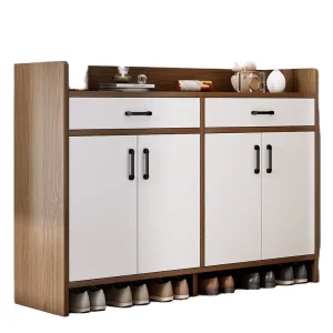 Custom Eco Friendly Modern Wood Shoe Cabinet Storage for Living Room Home Furniture Hospital & Hotel Use