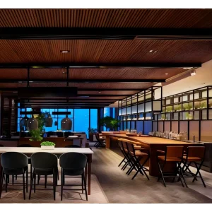 Custom Elegant Luxury Commercial Japanese Restaurant Furniture Set with Chairs Tables for Hotel