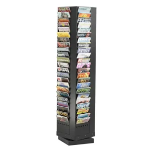 Custom Floor Metal Comic Book Display Rotating Large Capacity Magazine Brochure Display Rack
