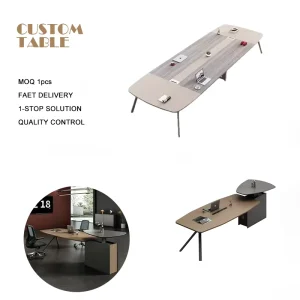 Custom Functional Table Conference Table Simple Modern Conference Room Office Desk and Chair Set Meeting Table