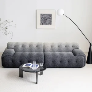 Custom Gradient Fabric Sofa Modern Italian Minimalist Straight Row Designer Couch for Hotel Living Room