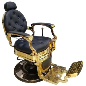 Custom Hair Salon Furniture Reclining Hairdressing Chairs Golden Hairdresser Shaving Hair Cutting Armchair