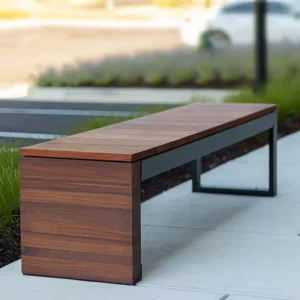 Custom Heavy Duty Metal Garden Bench Seat for Public Patios Parks Schools Hotels Gyms Modern Design by Manufacturer Wooden