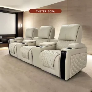 Custom Home Theater Sofa Leather Reclining Seat Power VIP Seats Electric Recliner Chair