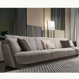 Custom Hotel Villa Luxury Sofa Set Italian Design Classic Diamond Check Embroidery Living Room Sofas