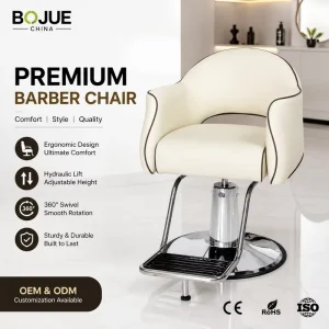 Custom Hydraulic Barber Salon Chairs 360° Swivel Height Adjustable Lash Nail Esthetician Hair Stylist Men Styling SPA