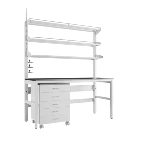 Custom Laboratory Thickened All Steel Frame Heavy-Duty Workbench Acid & Alkali Resistant Workstation with Gas Cock