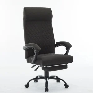 Custom Linkage Armrests Metal Base Adjustable Height Black Fabric Office Chair with Spring Bag