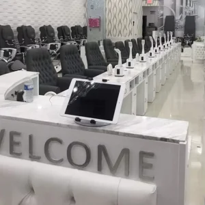 Custom Long Nail Manicure Table Nail Bar Table with Exhaust Pipe CB M751